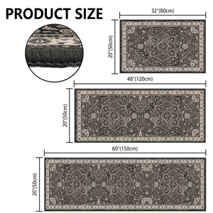 3-Piece Kitchen <b>Runner</b> Rug Set <b>Washable</b> Boho Style Non-Slip Area Rugs for Entryway Hallway or Laundry Room - Product Image 6