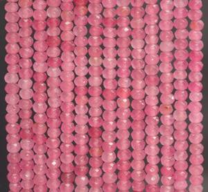 Perles Rondelles Facettées en Jade Rose Bonbon, Pierres Naturelles pour la Fabrication de Bijoux DIY, Bracelets, Colliers, Perles Artisanales - Product Image 3
