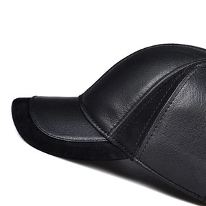 Casquette de baseball en cuir véritable personnalisable avec logo brodé, ajustable, pour l'extérieur, en gros - Product Image 6
