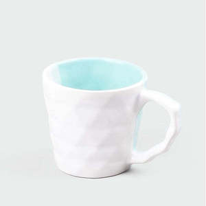 Juego de 2 Tazas de Té de Cerámica Azul Diamante y Blanco - Product Image 3