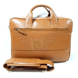 Sac pour ordinateur portable en cuir véritable pratique et léger avec design durable pour le bureau, les voyages et les documents et accessoires professionnels - Product Image 6