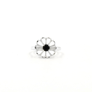 <b>Black</b> <b>Onyx</b> Gemstone <b>Ring</b> Round Cut | Silver Plated Handmade Nickel Free Brass <b>Ring</b> for Women Wholesale - Product Image 4