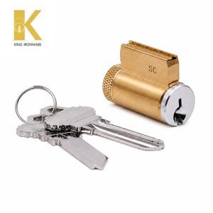 Cilindro SC Keyway KIL de Latón Personalizado de 32 mm, Cromado Pulido, Longitud Ajustable - Product Image 1