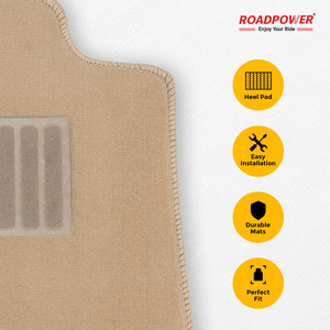 ROADPOWER (RP-MAT-202LC) Premium Carpet Floor Mats For Toyota Land Cruiser Anti-Slip Backing & Locking Clips, And Easy to Clean - Product Image 6