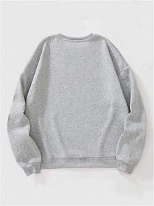 Suéter Holgado de Invierno con Hombros Caídos, 100% Algodón, Bordado con Impresión Digital - Product Image 3