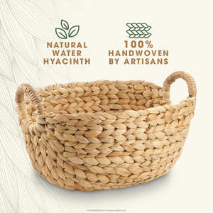 Paniers de rangement en osier exclusifs JF - Conception flexible multifonctionnelle pour l'organisation, paniers décoratifs avec poignées, salle de bain, cuisine - Product Image 4