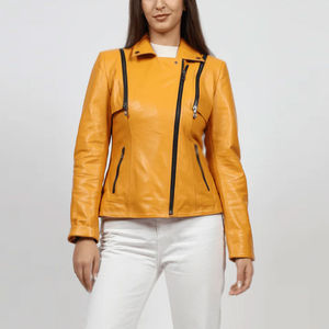 Top Trending Women Fashion Genuine Leather <b>Jacket</b> Winter Warm Windproof <b>Sheepskin</b> Custom Size Cowhide Leather <b>Jacket</b> Pakistan - Product Image 2