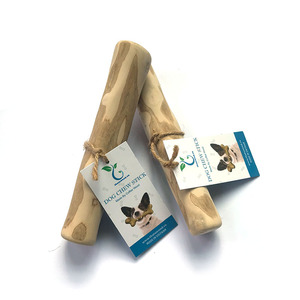 Bâton à mâcher pour chien en bois naturel, forme cylindrique, jouet durable pour chiens - Product Image 1