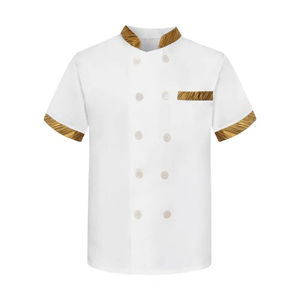 Wholesale Polyester/Cotton Woven <b>White</b> <b>Chef's</b> <b>Jacket</b> Unisex Long Coat for Men Kitchen Cook Uniform Hot Sale with Cheap Price - Product Image 5