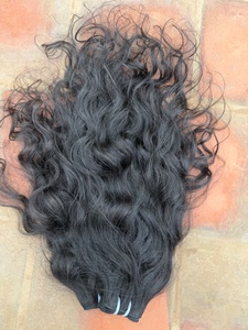 Extensiones de Cabello Humano Remy Virgen Indio de Alta Calidad, 22-24 Pulgadas, Ondulado Profundo, Doble Trama a Máquina, Sin Procesar, Resistentes a la Caída - Product Image 1