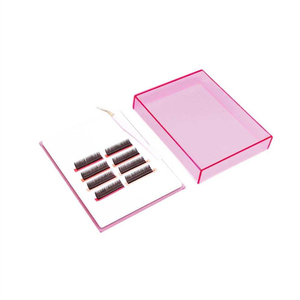 Premium <b>White</b> <b>Acrylic</b> Rectangle Solid Lash Palette Professional Design Eyelash Extension Application Eco-Friendly Kaamir - Product Image 1
