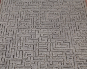 Alfombra de lana de alta calidad, hecha a mano, ecológica, antideslizante, con forro azul claro, para sala de estar, habitaciones infantiles, hoteles y oficinas. - Product Image 4