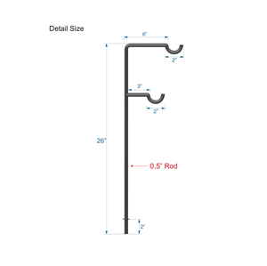 Support de suspension en métal pour jardin, décoration extérieure moderne, finition thermolaquée - Product Image 4