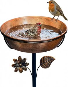 Best Selling <b>Kitchen</b> Style Metal Bird Bath For Decorative Garden Patio Balcony And Outdoor Bird Water Feeding Experience Daily - Product Image 1