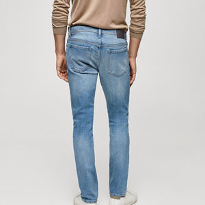 กางเกงยีนส์ผู้ชายทรงสูง ผ้าเดนิมยืด สีพื้น ขนาดกลาง สไตล์ลำลองสำหรับฤดูร้อน เหมาะสำหรับธุรกิจ ไซส์ใหญ่ ส่งออก กางเกงขายาว ติดกระดุม - Product Image 2