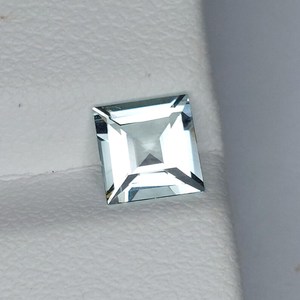 Piedra preciosa suelta de aguamarina natural en forma cuadrada, piedra de berilo azul para la fabricación de joyas, anillo, colgante, cristal. - Product Image 3