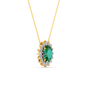 Collar Personalizado de Oro Sólido de 14K, 9K, 10K, 18K con Gema de Laboratorio de 6 Quilates, Certificado IGI, Joyería Fina Ética, MOQ 3 Piezas, 10 Piezas, RJC OEM ODM NK706717 - Product Image 3