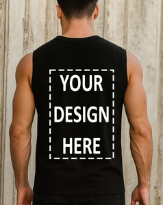 Men's Yellow Sleeveless Tank Top O-Neck Solid Color Casual Breathable Printed Quick Dry Knitted Polyester/Cotton 120g Athletic - Product Image 4