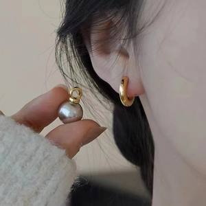 Pendientes de Perlas de Agua de Mar Naturales de Tahití de 10-11 mm al por Mayor, Perlas Redondas con Luz Intensa, con Caja de Regalo y Certificado - Product Image 3