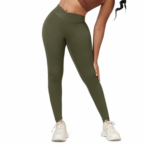 Leggings Deportivos Personalizados para Mujer con Cintura Cruzada en V, Leggings de Cintura Alta con Cintura Cruzada, Pantalones de Yoga Elásticos en 4 Direcciones - Product Image 5