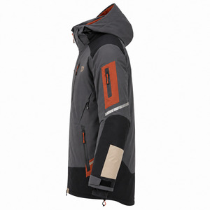 Men's Hooded <b>Ski</b> Jacket Color Blocked Waterproof 10,000mm for Power Stretch Breathable Synthetic -Tex Outdoor Wear - Product Image 3