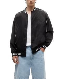 Veste universitaire en satin 100% polyester personnalisée avec logo d'équipe sportive et de club, lettreman, pour hommes - Product Image 3