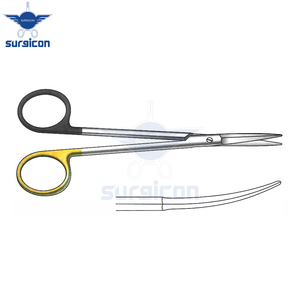 Ciseaux chirurgicaux Peck-Joseph 14 cm / 5-1/2 pouces à lame courbée et arrondie, dentelés, Super Cut TC, en acier inoxydable de qualité supérieure - Product Image 4