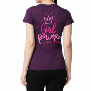 Women's for Crew Neck T-Shirt Girl <b>Power</b> Print Short Sleeve Regular Fit Casual Eco-Friendly Quick Dry 100% Cotton Jersey - Product Image 1