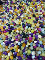 Galets d'agate onyx brillants vert olive brunâtre, pierres polies et roulées pour la décoration intérieure Feng Shui, en vrac