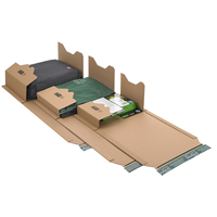 Boîte en carton ondulé portable de style dossier pour documents de bureau, emballage de rangement personnalisé imprimé avec poignée, options de couleur et de taille