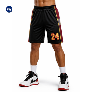 กางเกงบาสเก็ตบอลพิมพ์ลายแบบรีดร้อน 100% โพลีเอสเตอร์ แห้งเร็ว ต้านเชื้อแบคทีเรีย ระบายอากาศได้ดี สำหรับผู้ใหญ่ ทั้งชายและหญิง  พร้อมสกรีนชื่อทีมและหมายเลขตามสั่ง - Product Image 2