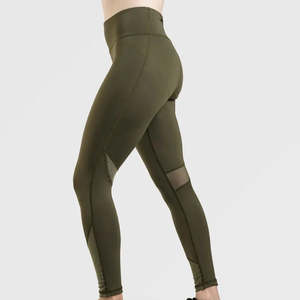 Leggings tricotés pour femmes de haute qualité, taille élastique, couleur unie, séchage rapide, respirants, écologiques, pour la gym (vente en gros) - Product Image 3