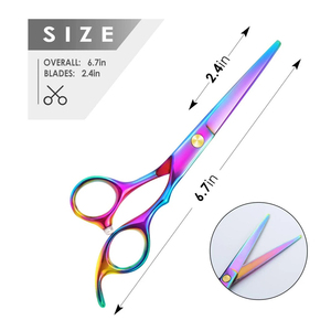 Ciseaux de coiffure professionnels en acier inoxydable de 6,7 pouces, lot de 2, outils de beauté tranchants avec poignées en acier pour salon de coiffure, modèle 2026 - Product Image 2