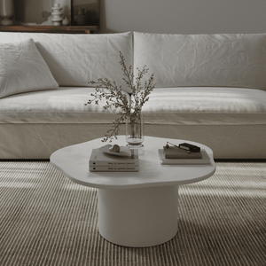 Mesa de Centro Vandana Astra Vertex de Microconcreto Blanco Irregular para Decoración Moderna - Product Image 6