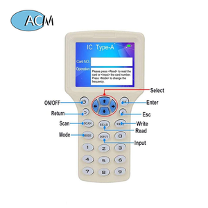 Programmeur de cartes intelligentes RFID NFC 10 fréquences, décodeur crypté 125KHz, clé inscriptible USB, lecteur de cartes de contrôle d'accès pour hôtel - Product Image 2