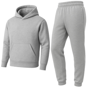 Ensemble de survêtement décontracté pour hommes, sweat-shirt à capuche, pantalon bleu uni à manches longues, en coton respirant, vêtements d'automne - Product Image 5