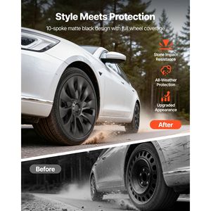 Copricerchi da 18 Pollici per Tesla Model 3 2017-2023, Set di 4 Coperture per Cerchioni R18 in ABS Stile Finishing, Sostituzione Snap-On - Product Image 3