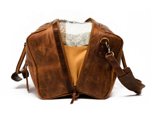 Bolsa Deportiva de Piel Auténtica con Estampado Personalizado, Duradera, HHD-0020B, para Hombre/Mujer, Bolsa de Viaje con Compartimento para Zapatos, Capacidad de 30-40L - Product Image 4