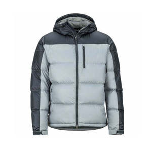Chaqueta Acolchada con Capucha para Hombre, Diseño Color Block, Cierre de Cremallera, Relleno de Poliéster, Abrigo Casual de Invierno, Corte Regular - Product Image 1
