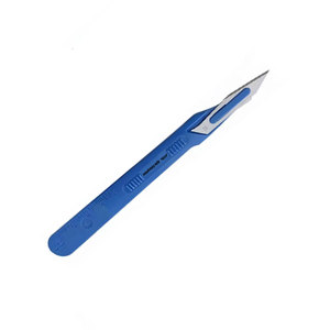 Lames chirurgicales stériles avec manche de scalpel en plastique GRATUIT, jetables, en acier inoxydable, de précision, pour usage dentaire et médical - Product Image 2
