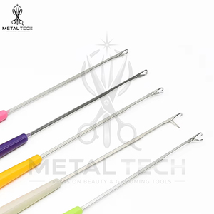 Multicolor Hair Extension Micro Ring Pulling <b>Needle</b> Latch Hook <b>Threader</b> Set Professional Salon Weaving Fitting Hardware - Product Image 6