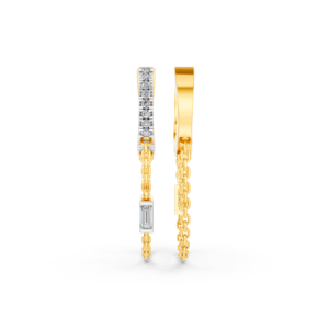 Boucles d'oreilles en or massif 14K 9K 10K 18K avec diamants de laboratoire certifiés IGI, fabricant de bijoux fins éthiques RJC ODM OEM, vente en gros EA501907 - Product Image 3