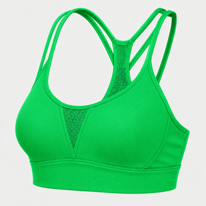 Sujetador deportivo frontal personalizado para yoga, transpirable, para mujer, top de gimnasio, ropa deportiva ligera, de alto soporte y elasticidad en cuatro direcciones. - Product Image 1