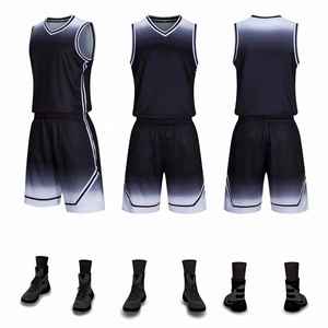Uniforme de basketball personnalisé réversible en polyester respirant à taille élastique et sans manches pour homme et femme, vente en gros - Product Image 3