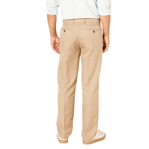 Pantalon chino kaki pour homme, coupe droite, taille mi-haute, fermeture boutonnée, décontracté, imperméable, léger, polyester/coton, été - Product Image 3