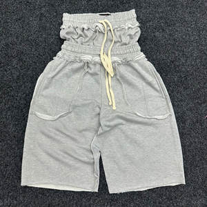 Men Double <b>Layer</b> Waist Baggy Sweat Shorts Summer Casual Cotton Jogger Shorts High Quality Oversized Baggy Sweat Shorts - Product Image 2