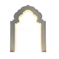 Arche de mariage rétro européenne en PVC, éclairée, pour décoration de scène, de banquet, de fête ou d'événement en hôtel (vente en gros)