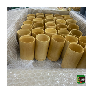 Taza de Café de Bambú Natural de Tamaño Personalizado, Taza de Agua con Tapa y Asa, Tazas Cilíndricas de Bambú Natural, Taza Ecológica - Product Image 6