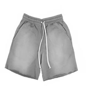 Custom Made 100% Cotton Casual Acid Wash Shorts High Quality Breathable Quick Dry <b>Elastic</b> Waist Customized Logo Top Selling - Product Image 4