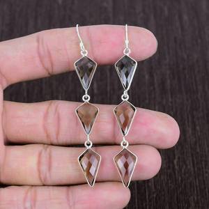 Pendientes de turmalina, plata de ley, estilo bohemio, hechos a mano, regalo único para mujer - Product Image 5